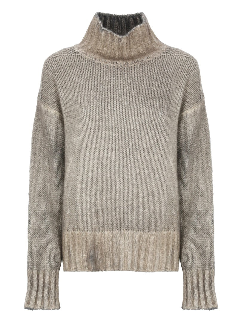 Avant Toi Cashmere Blend High Neck Sweater