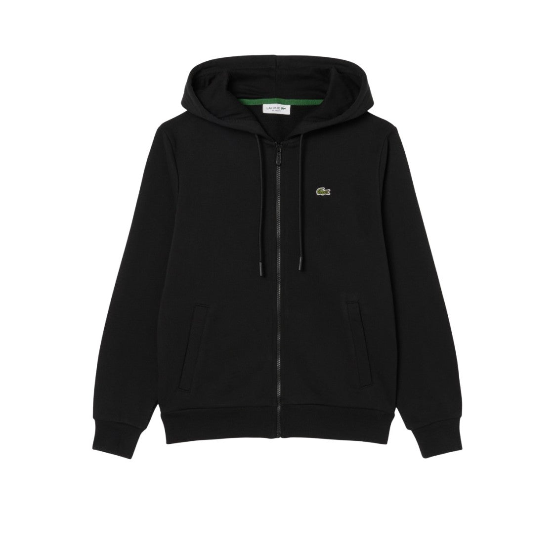 Lacoste Hooded Zip-Up Sweatshirt Organic Cotton Fleece