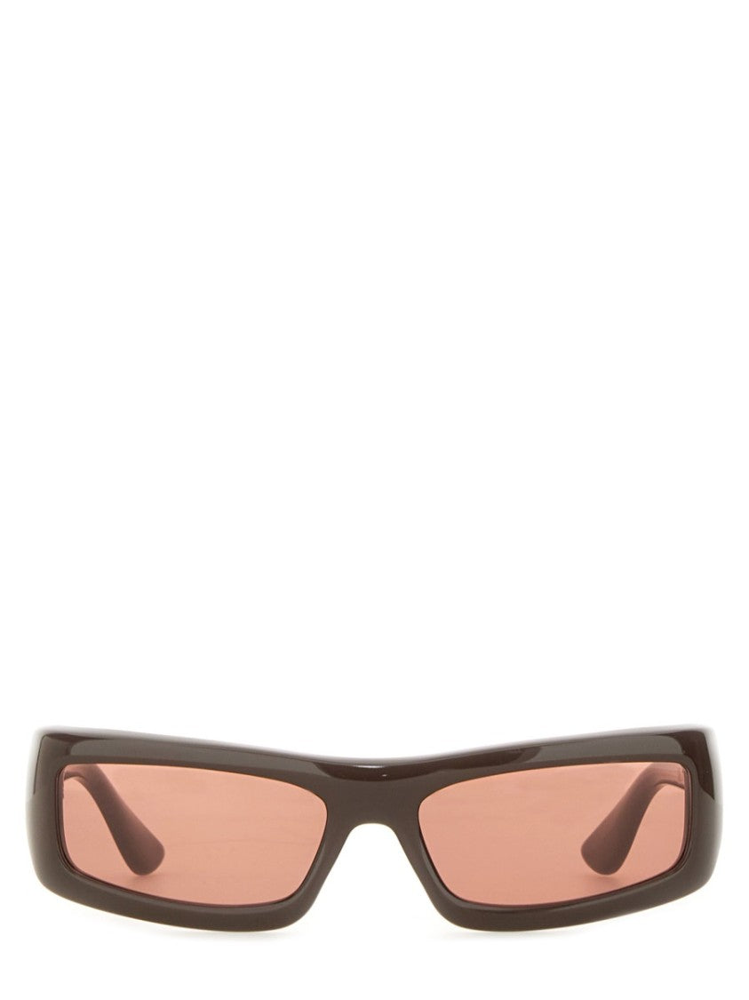 Port Tanger Rectangular Acetate Sunglasses With Decorative Perforations