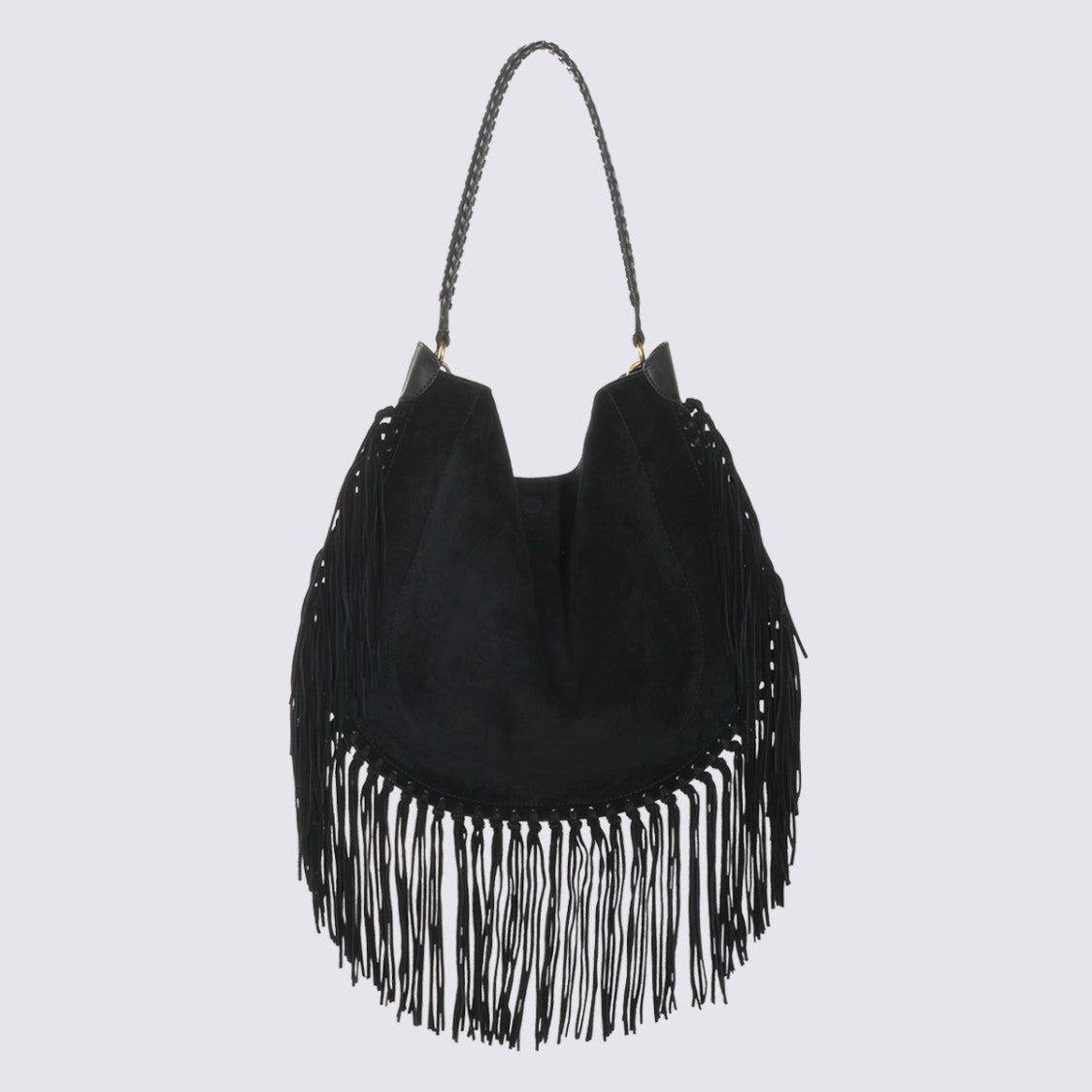 Isabel Marant Large Slouchy Bag With Fringe Detailing And Braided Handle