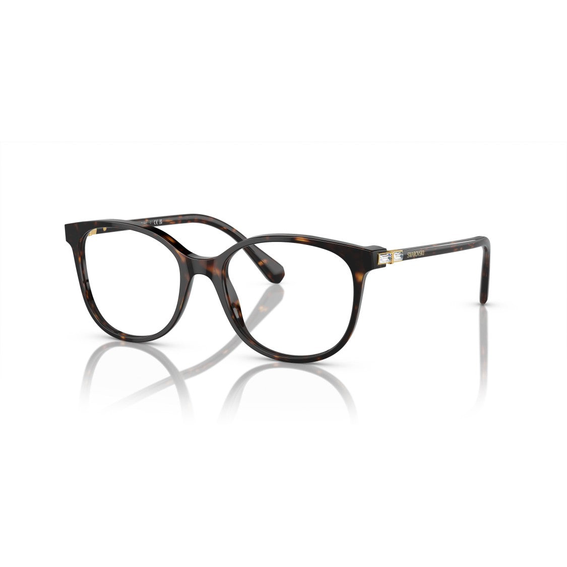 Swarovski 0Sk2002 Rounded Tortoiseshell Acetate Sunglasses With Cat-Eye Detail