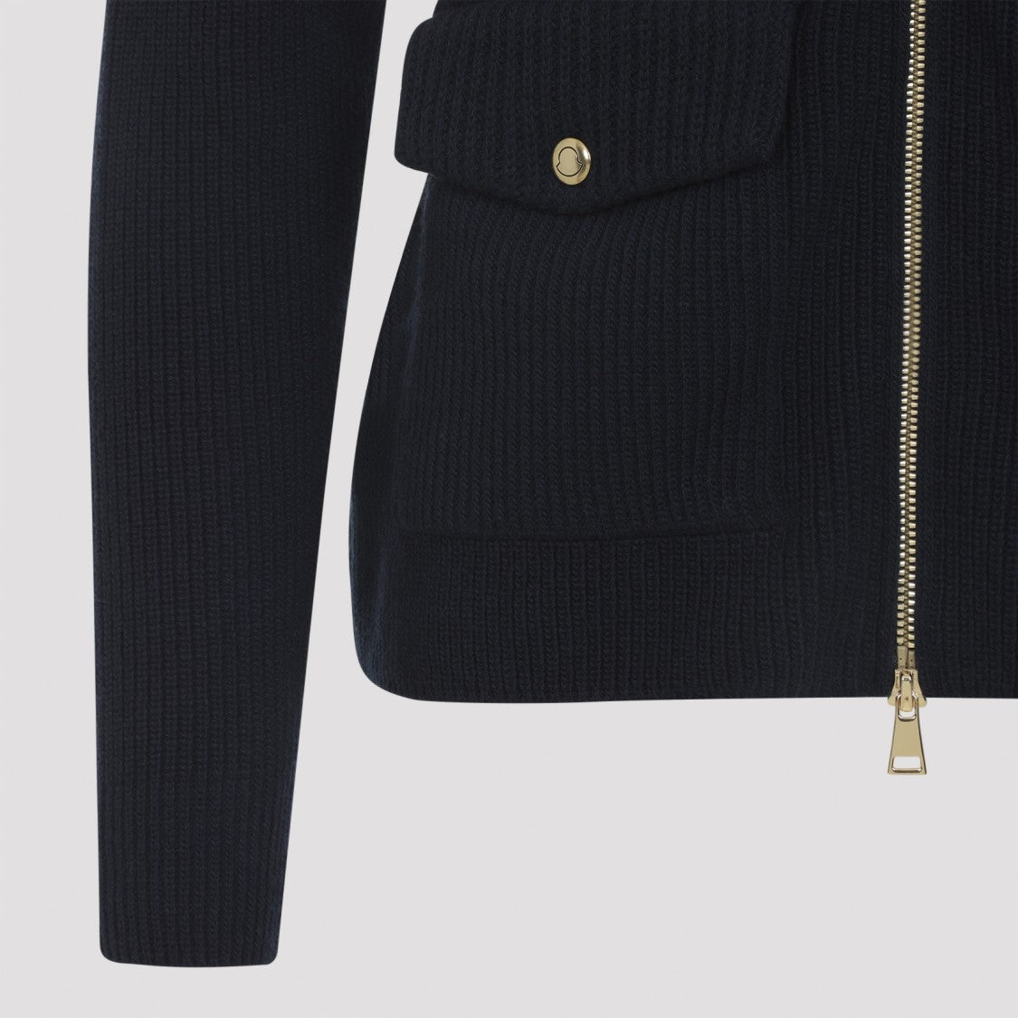 Moncler Textured Knit And Quilted Virgin Wool Jacket