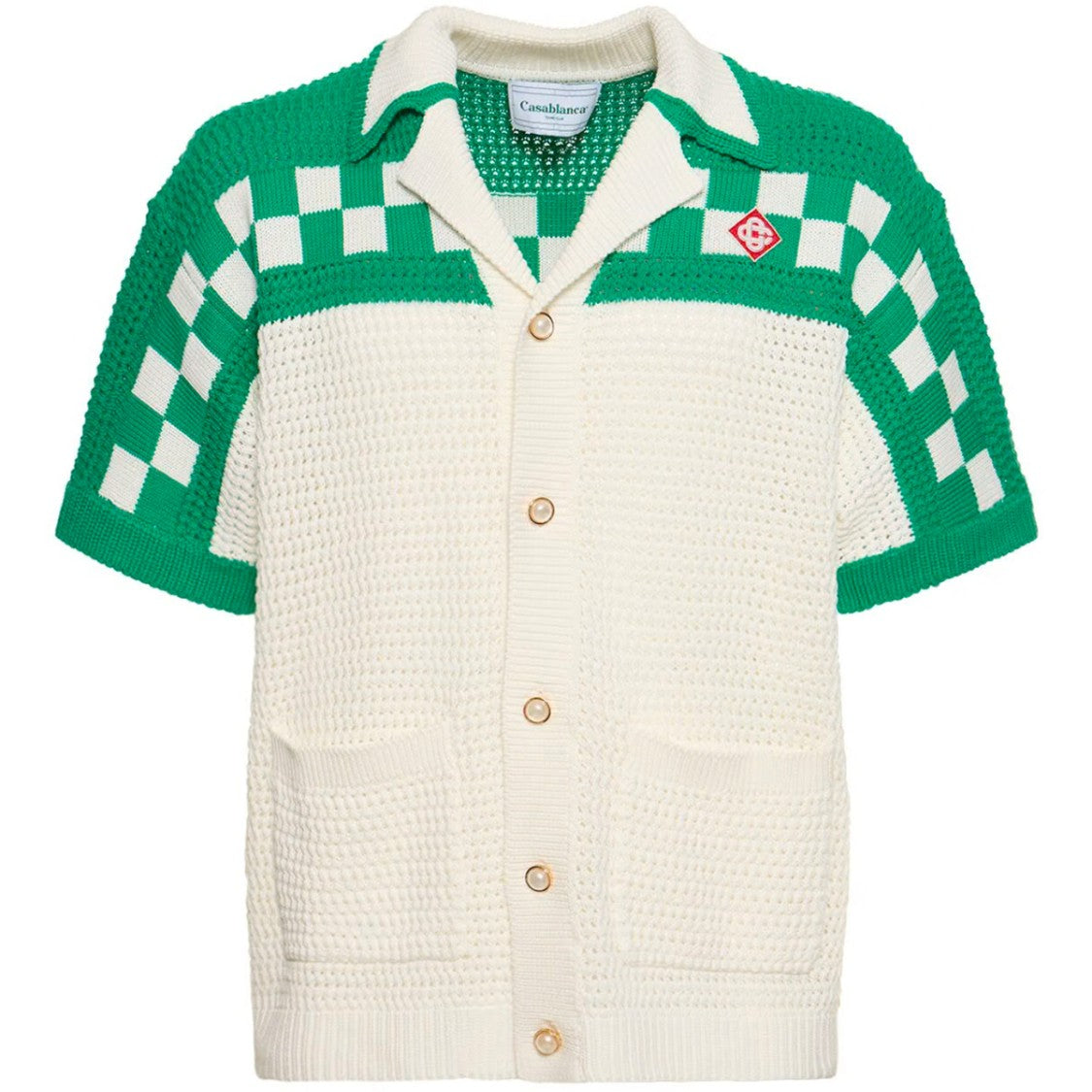 Casablanca Textured Button-Down Short-Sleeve Shirt