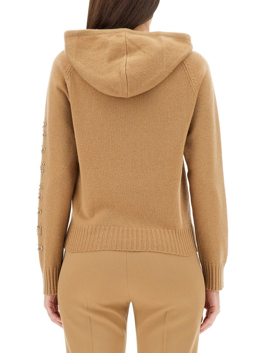 Max Mara Hooded Sweatshirt With Logo Detail