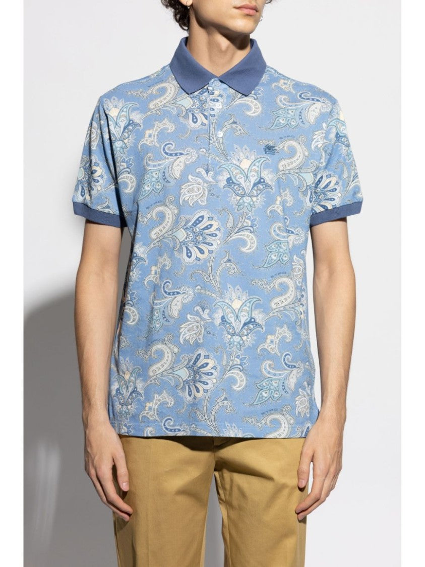 Etro Sky Blue Polo Shirt