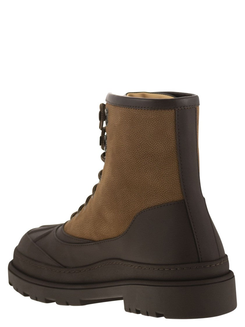 Brunello Cucinelli Duck Boot In Suede