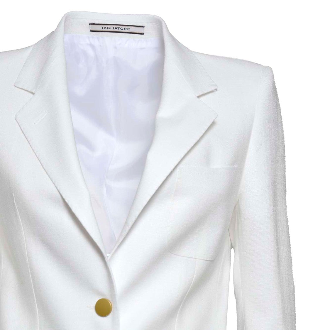 Tagliatore J-Parigi Single Breasted Jacket In White Viscose Blend