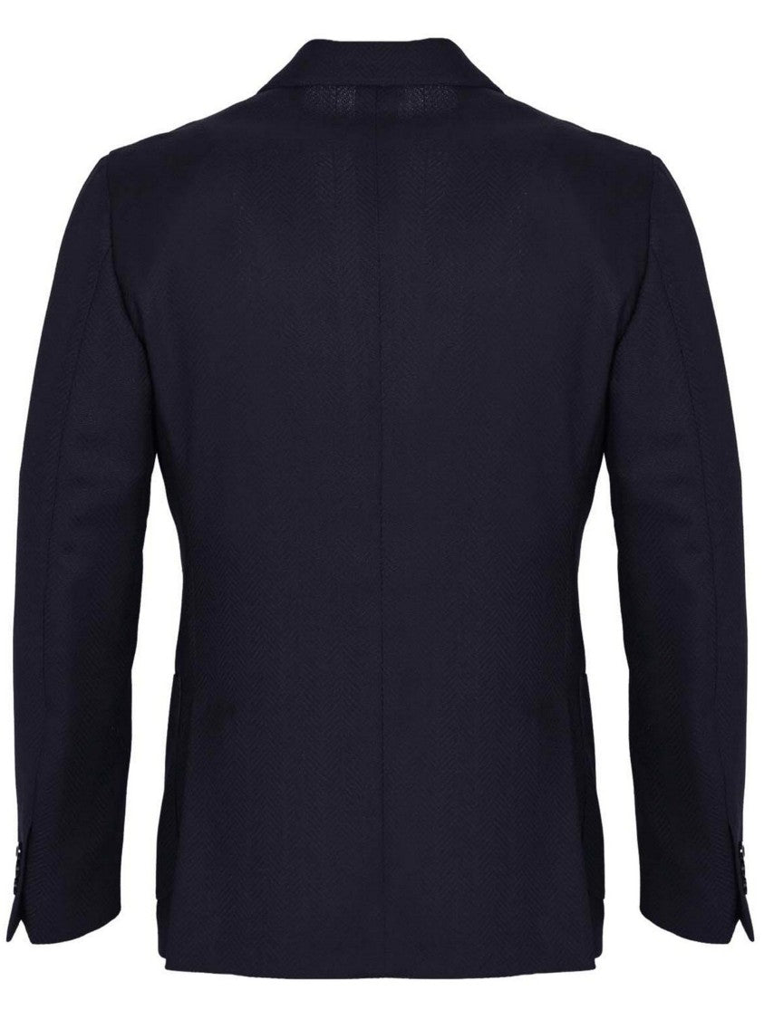 Lardini Black Roma Tailored Wool Blazer