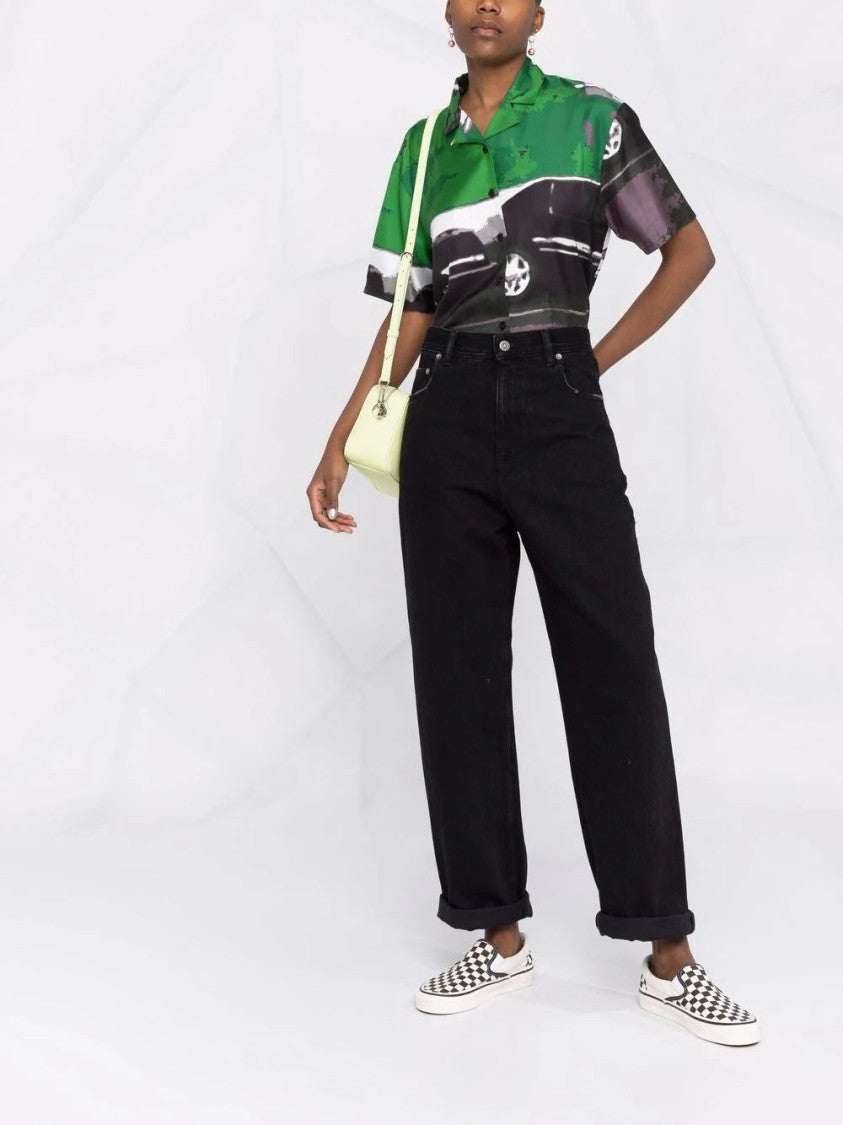 Golden Goose Logo-Patch Straight-Leg Trousers