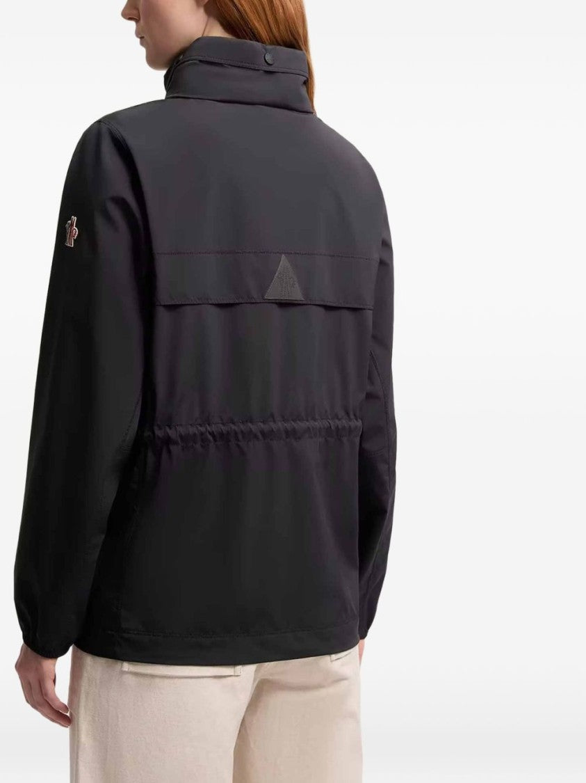 Moncler Grenoble Black Jacket With Adjustable Features