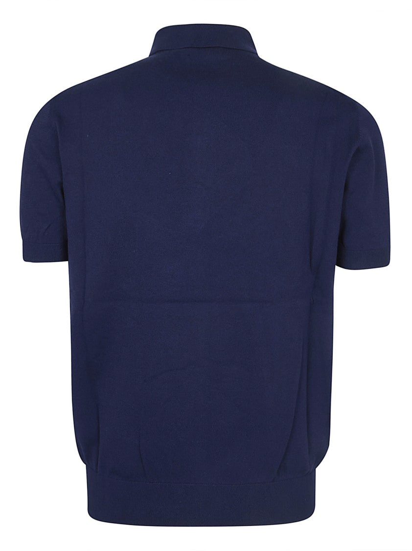 Etro Cotton Knit Polo Shirt With Classic Collar