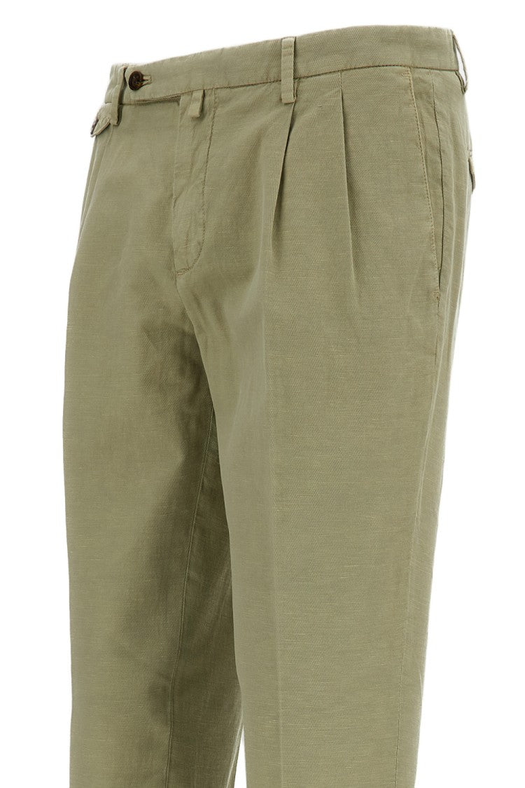 Briglia Green Distressed Slim Trousers