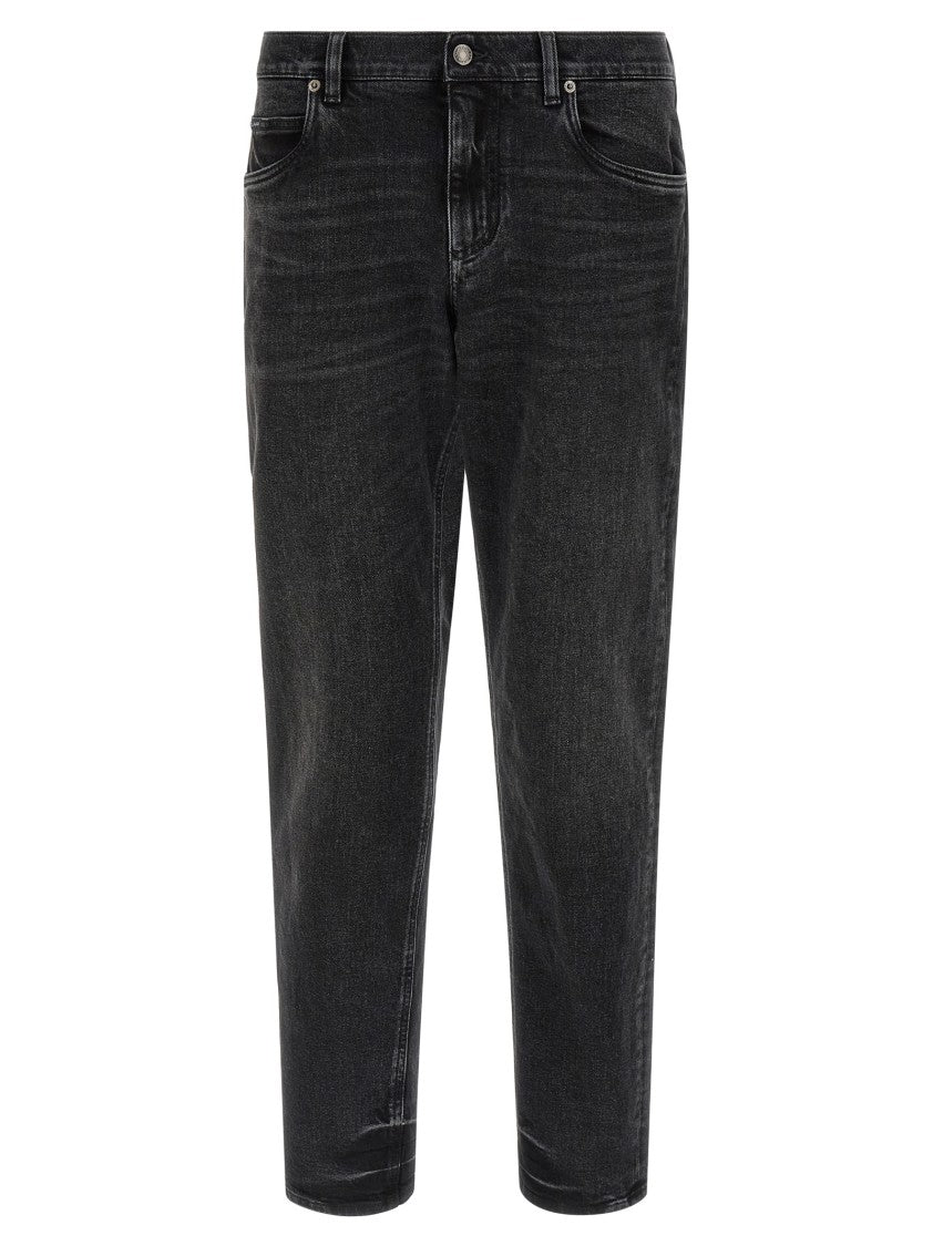Dolce & Gabbana Stone-Washed Black Denim Jeans