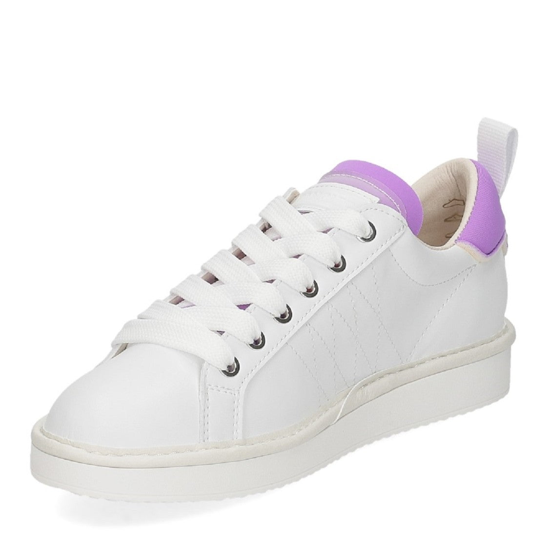 Panchic White Eco-Leather Sneakers