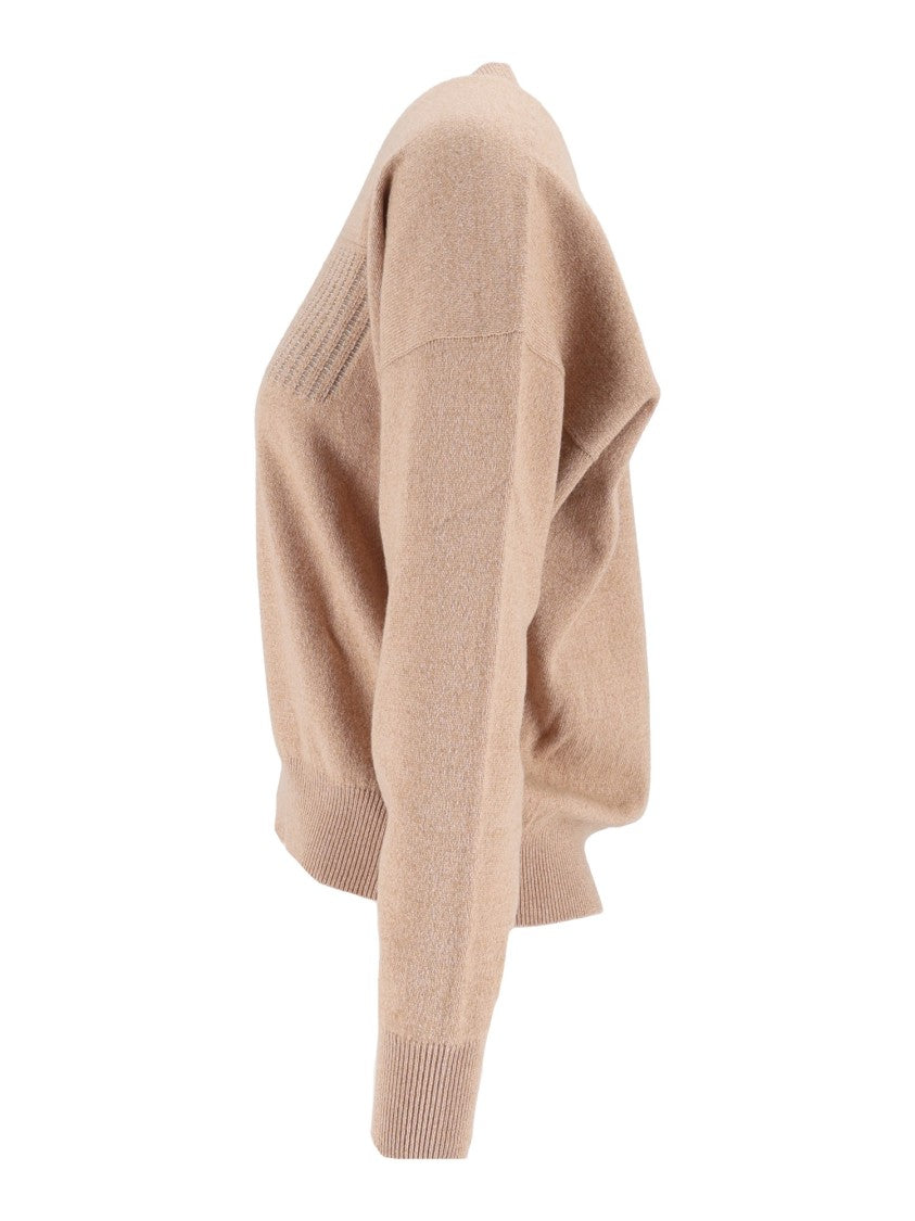 Peserico V-Neck Ribbed Knitted Sweater