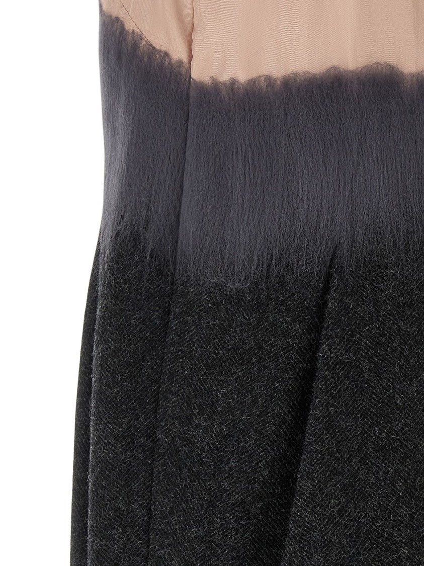 Tela Abito Nikolas Color-Block Sleeveless Wool Mini Dress