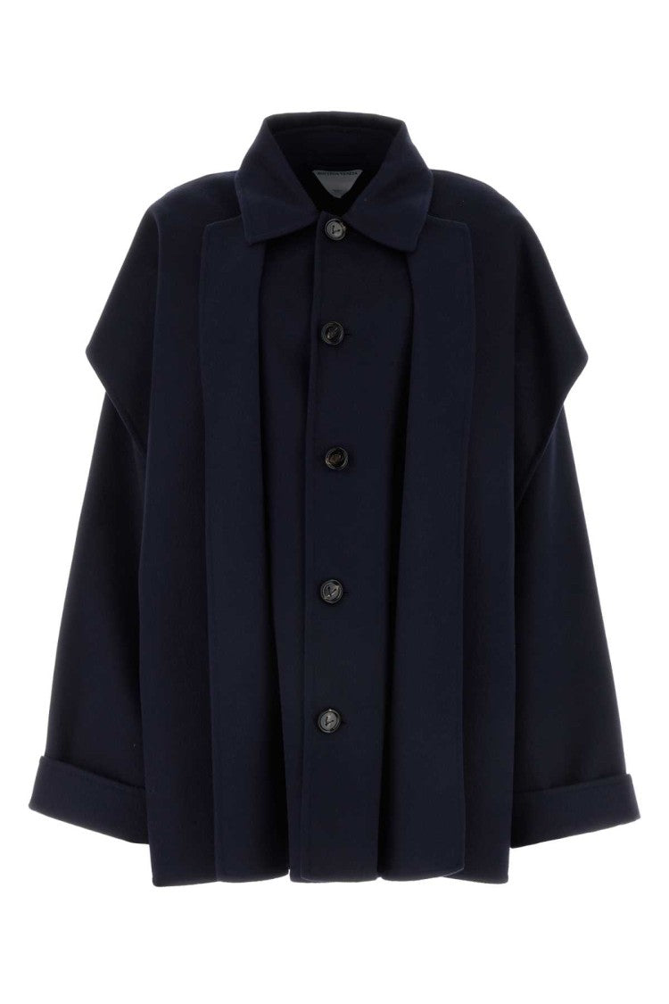 Bottega Veneta Midnight Blue Wool Blend Coat
