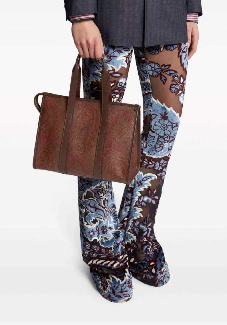 Etro Paisley Pattern Top Handle Bauletto Bag