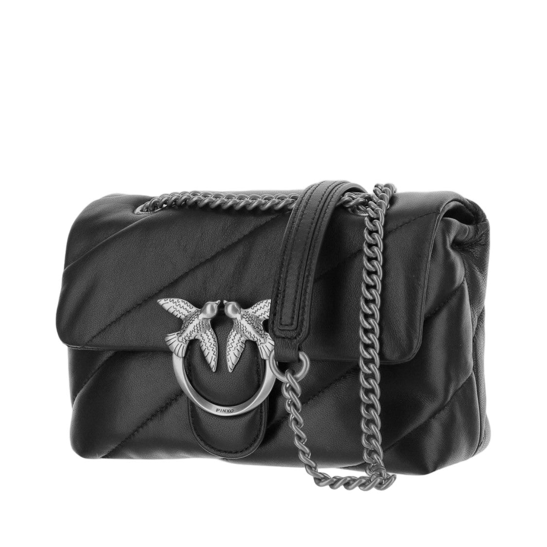 Pinko Quilted Nappa Leather Love Mini Puff Shoulder Bag