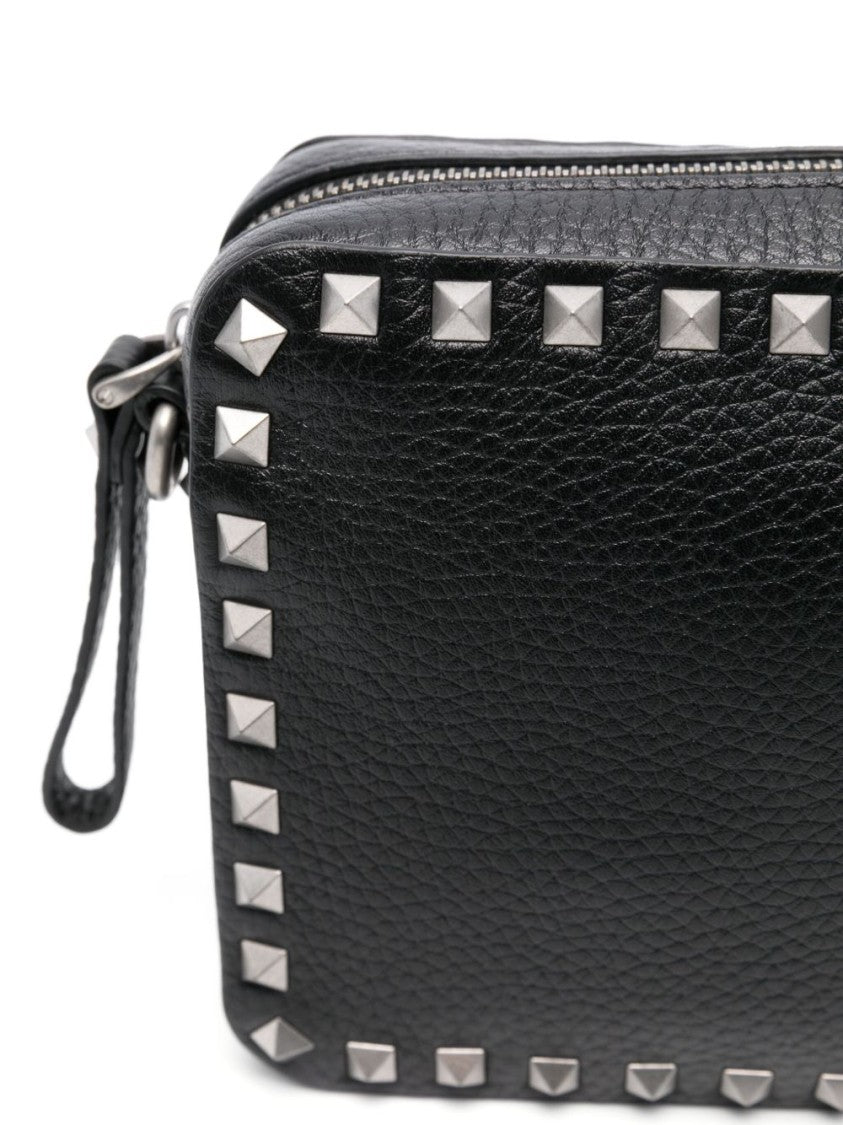 Valentino Garavani Rectangular Black Leather Bag