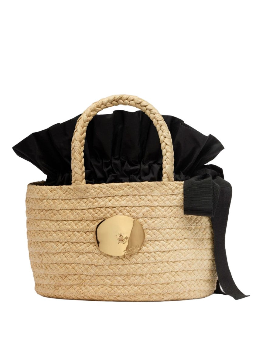 Patou Structured Neutrals Handbag With Top Handle