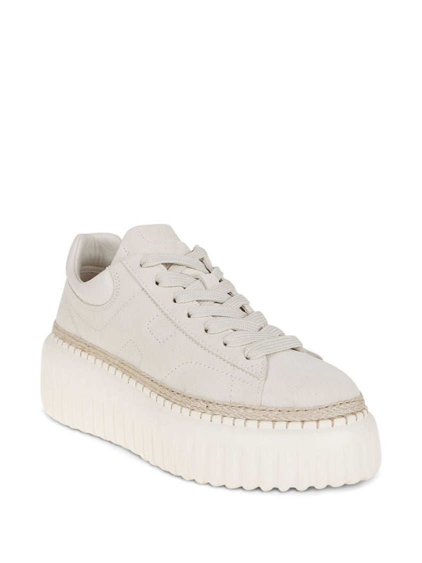 Hogan Pink Sneakers With Textured Sole