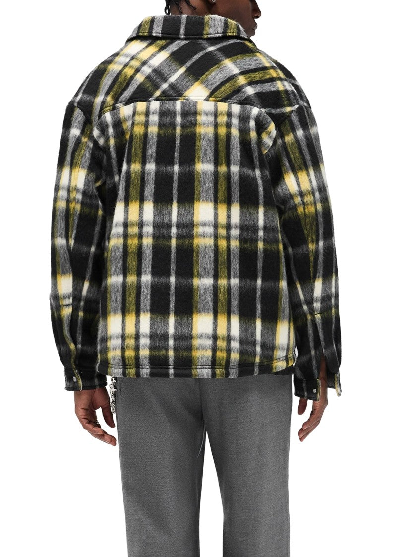 Represent Textured Overshirt With Classic Collar And Button-Down Front