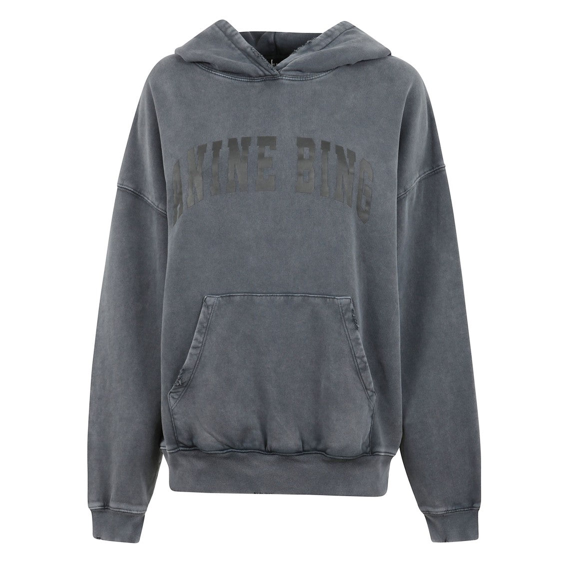 Anine Bing Vintage-Inspired Cotton Fleece Hoodie With College Logo