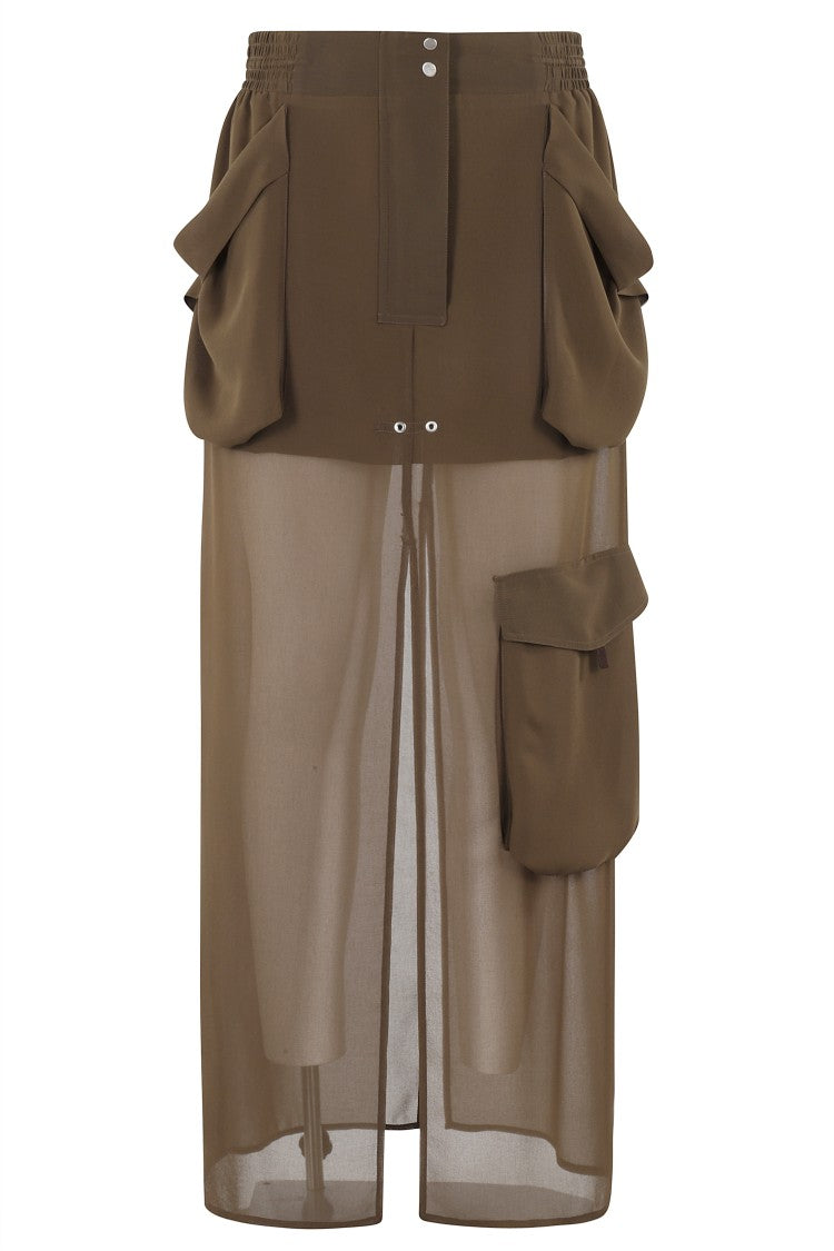 Pinko Georgette Maxi Skirt