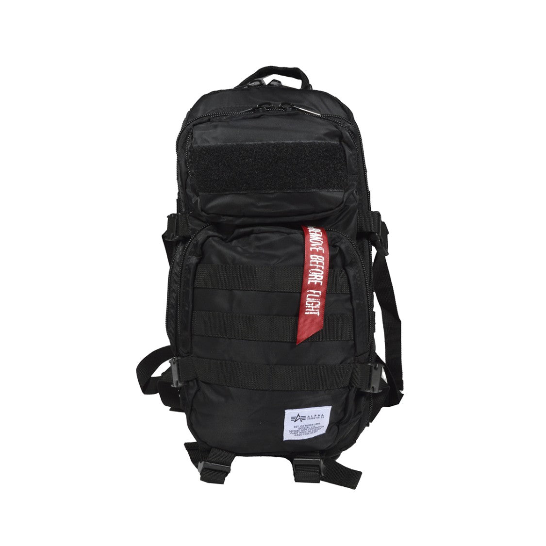 Alpha Industries Tactical Backpack In Black Nylon