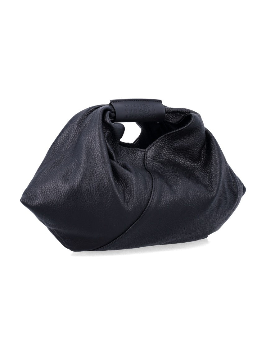 Mm6 By Maison Margiela Grainy Leather Japanese Bag With Structured Design And Top Handle