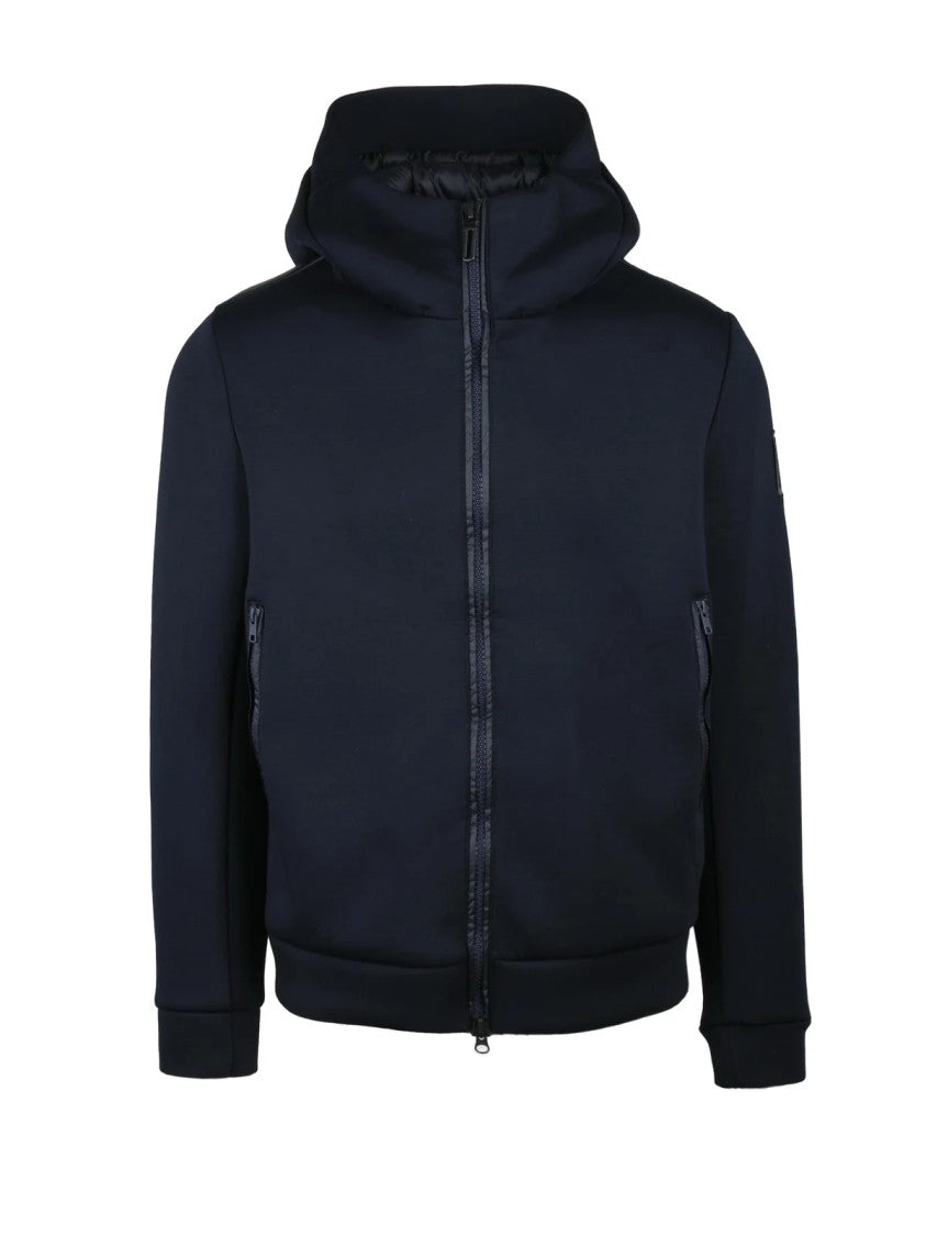 Bomboogie Men's Lightweight Neoprene Coat With Textured Panel