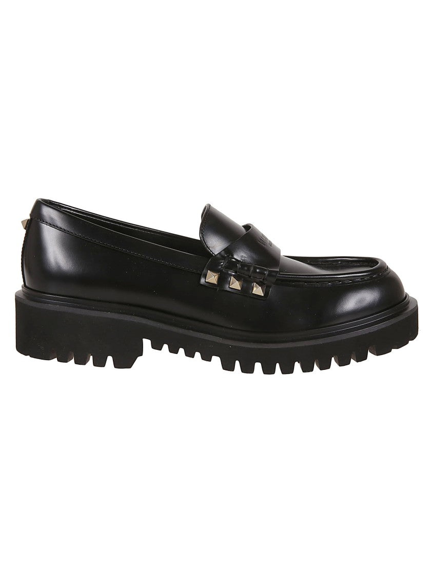 Valentino Rockstud Moccasin In Calfskin