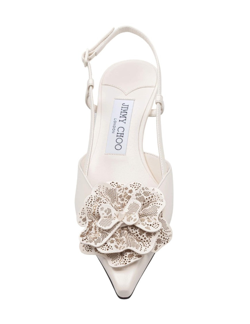 Jimmy Choo Milk Color Nappa Slingback 50