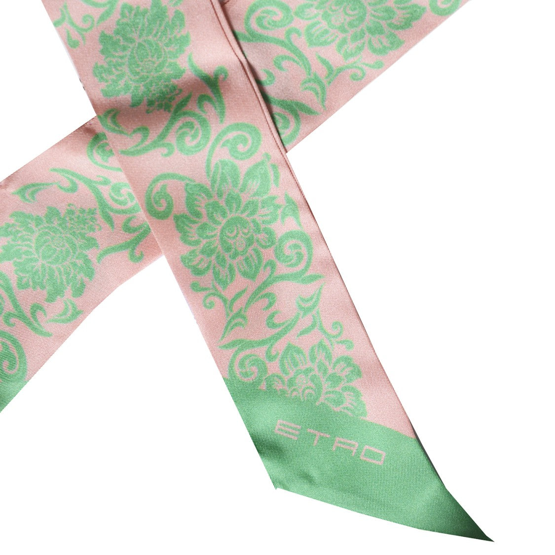 Etro Pink Silk Paisleyna Blouse With Paisley Print