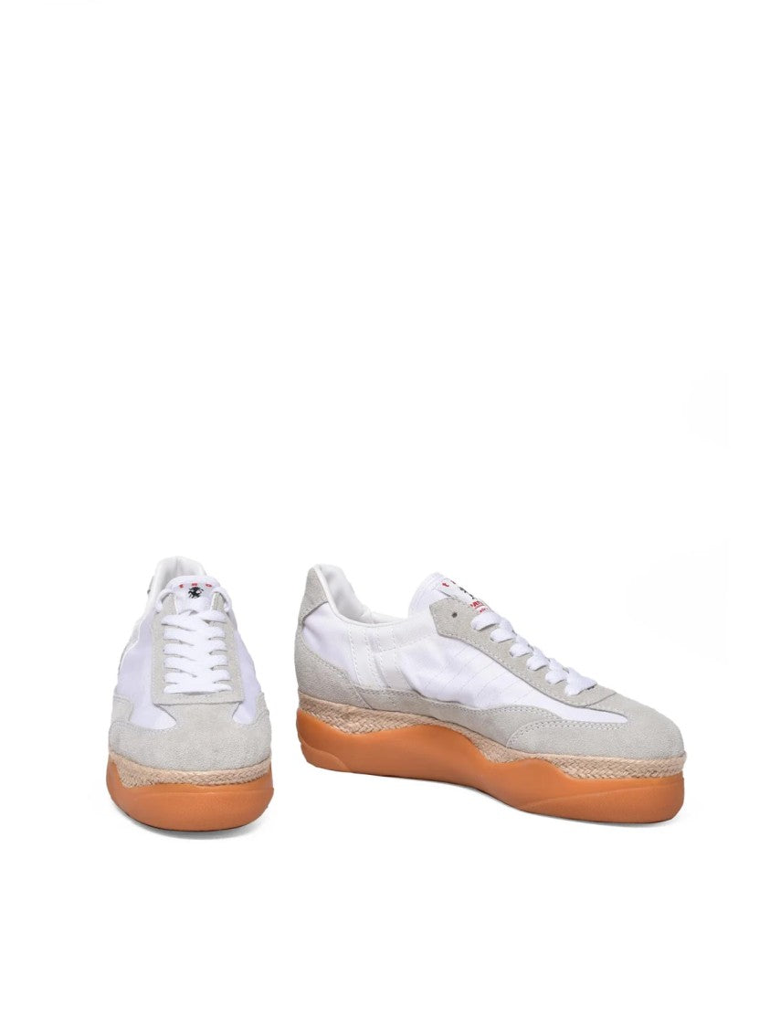 Tao X Patrick Beige White Suede Panel Rubber Sole Sneakers