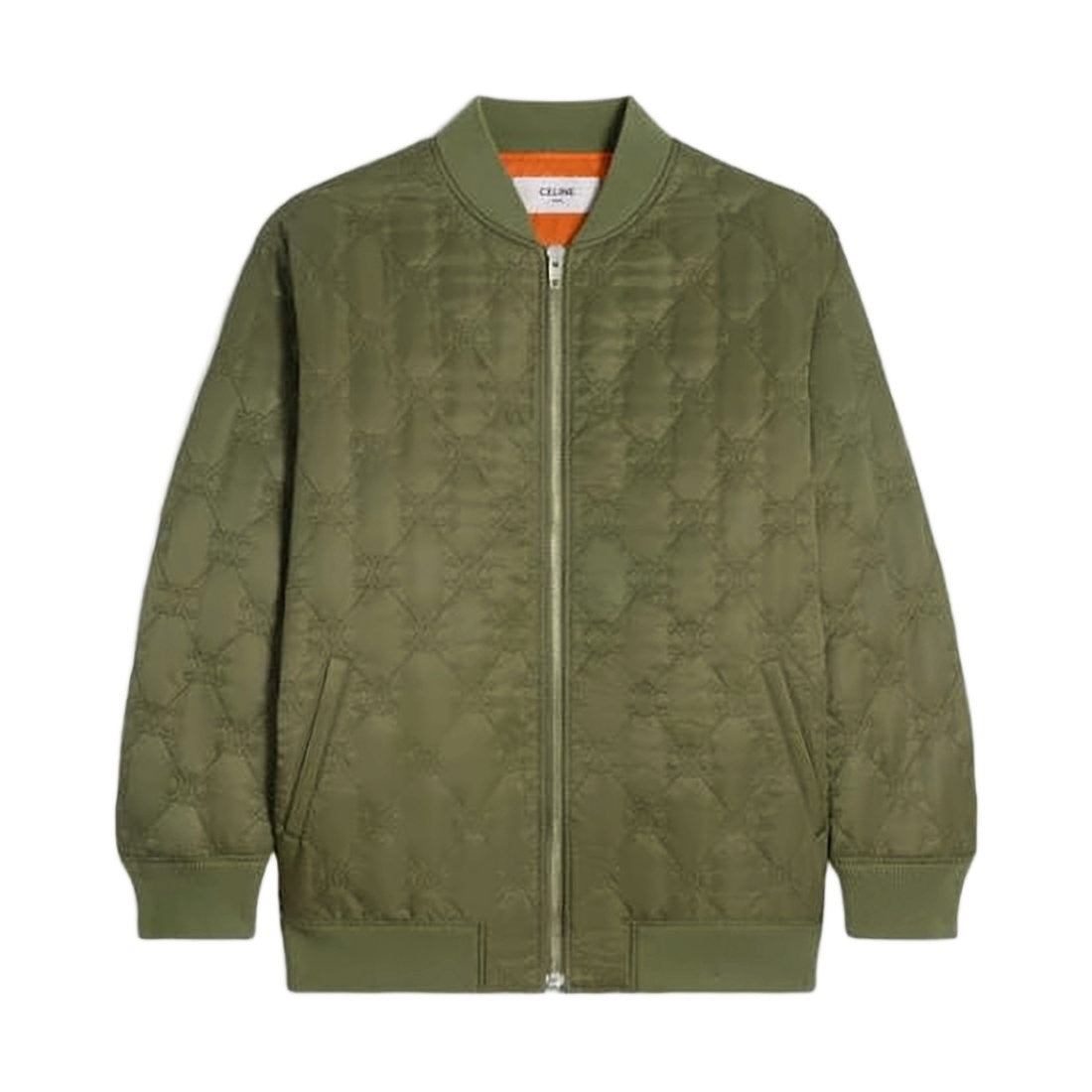 Celine Geometric Quilted Celine Bomber Jacket