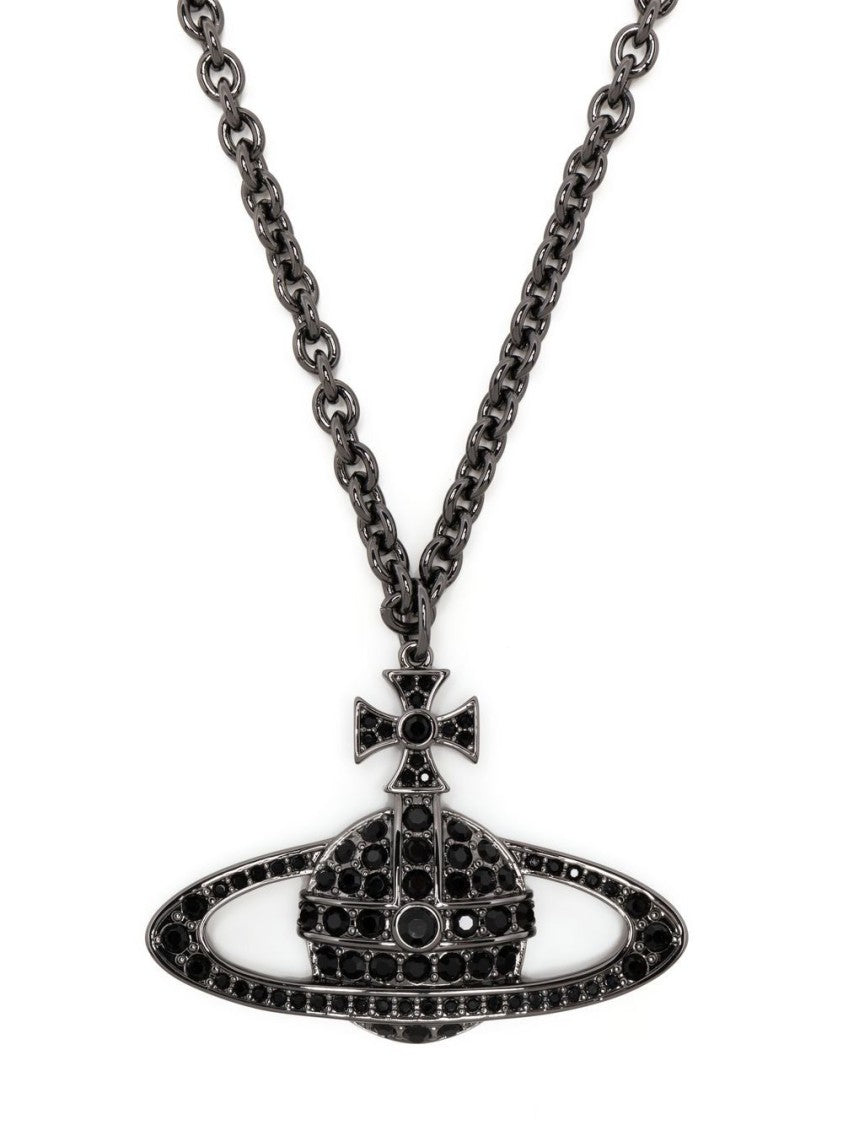 Vivienne Westwood Bold Planet-Inspired Pendant Necklace With Cross Detail
