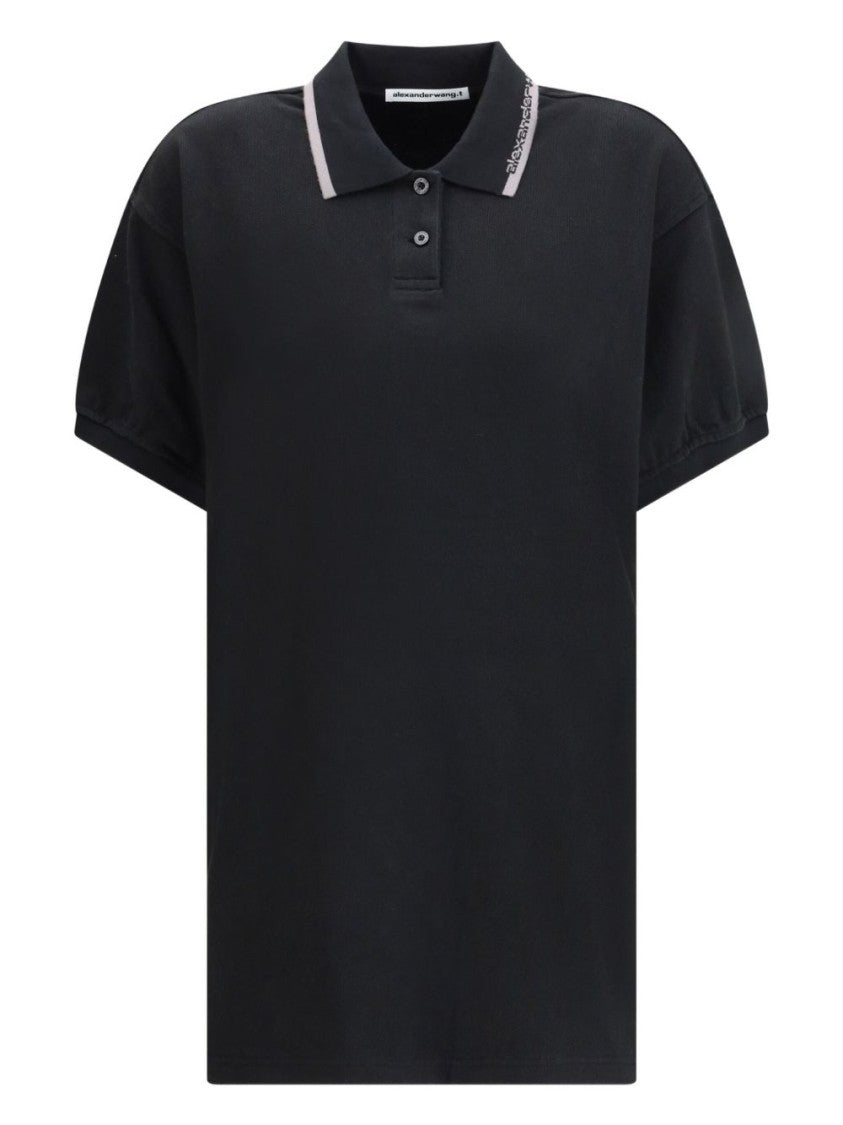 Alexander Wang Short-Sleeved Polo Shirt With Classic Collar