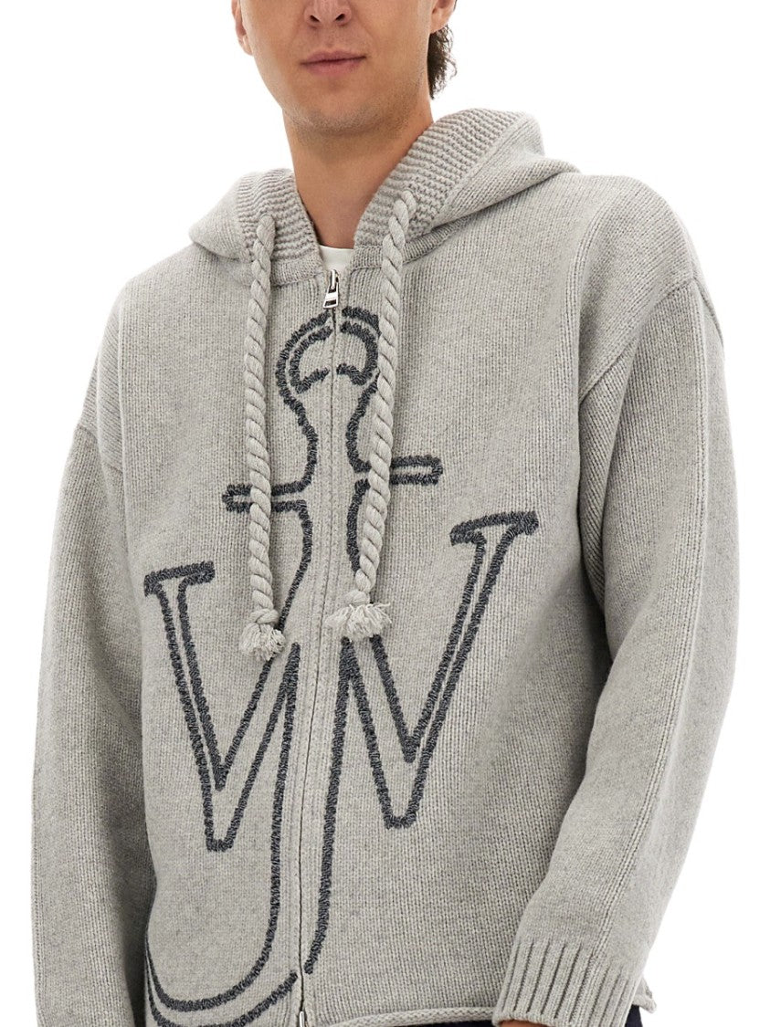 J. W. Anderson Knitted Zip-Up Jersey With Anchor Embroidery