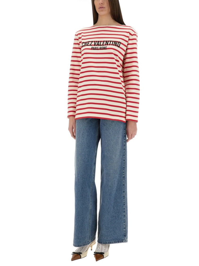 Valentino Cotton Long Sleeve T-Shirt