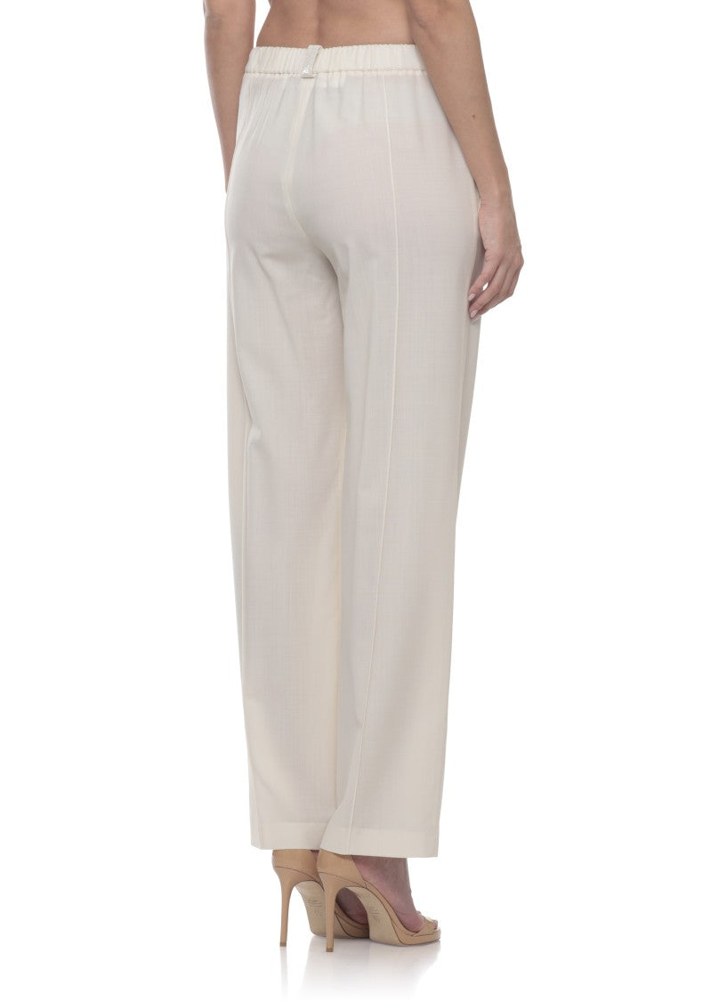 Fabiana Filippi Ivory Light Point Detail Pants