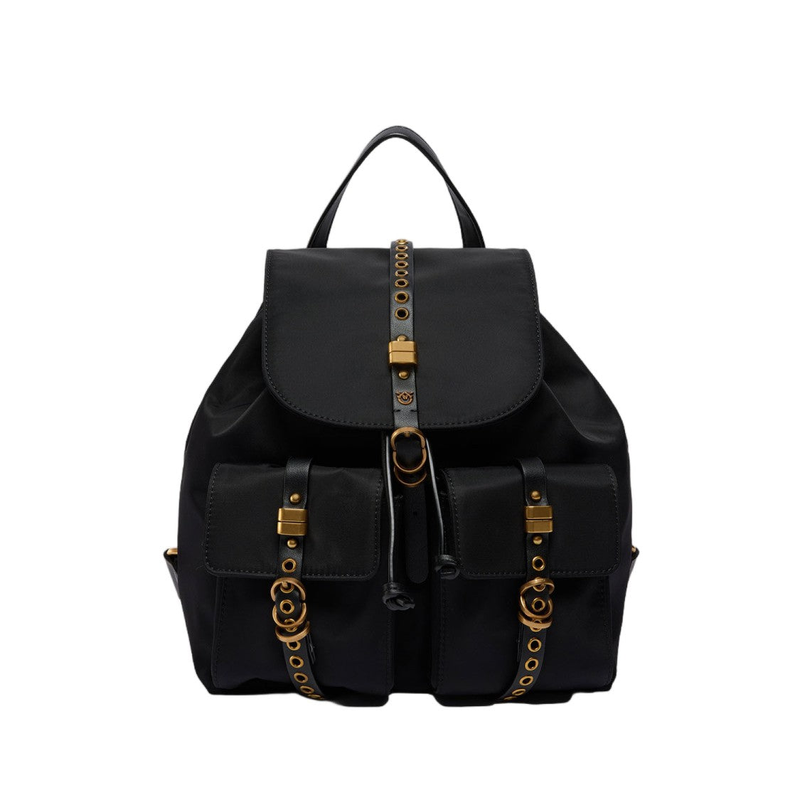 Pinko Flap Closure Nylon Backpack With Gold-Tone Hardware