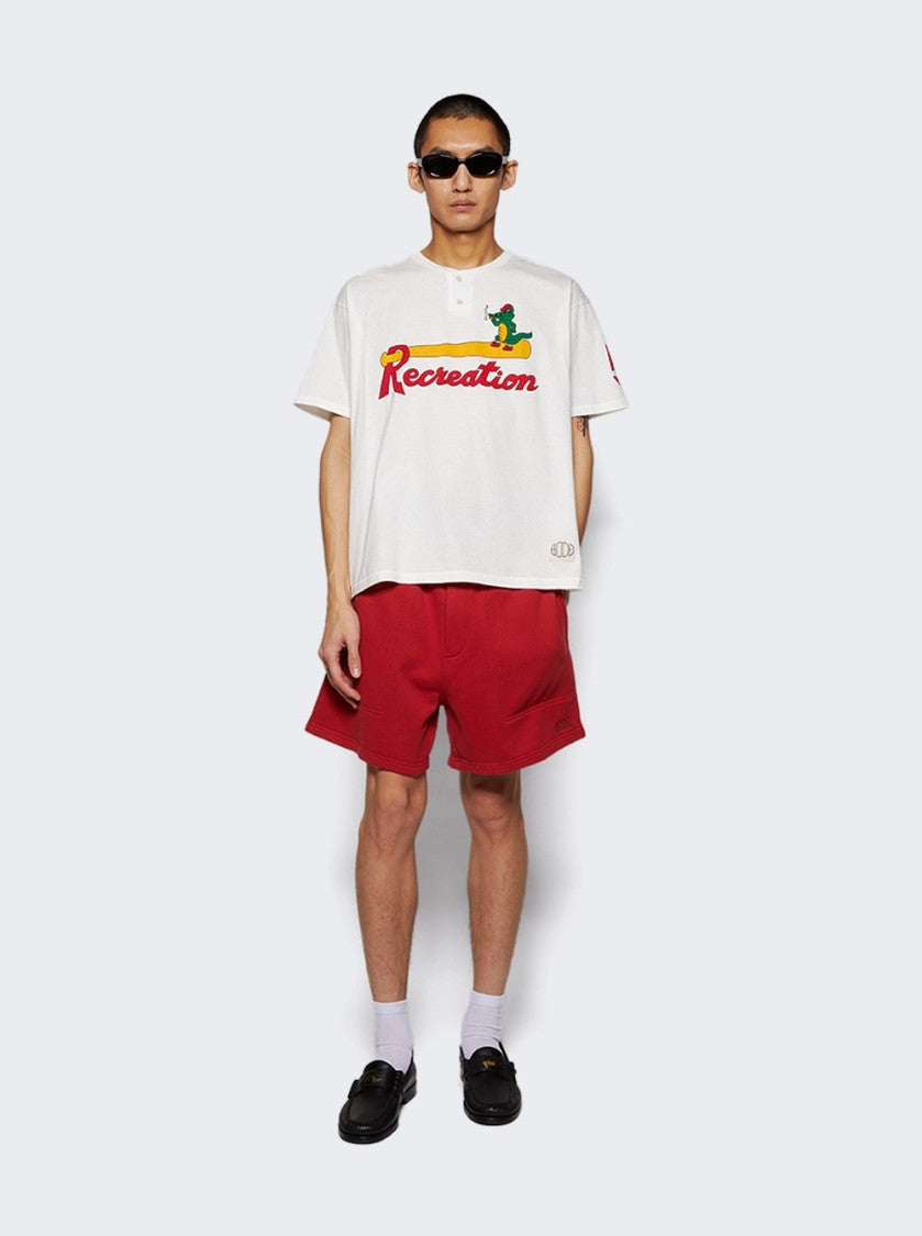 Bode Camper Sweat Shorts Red