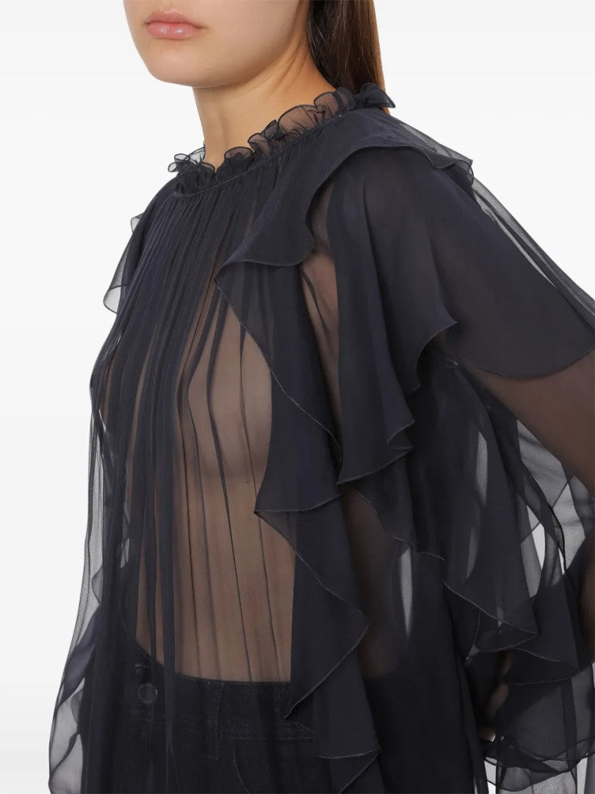 Alberta Ferretti White Tailored Fit Structured Shirt