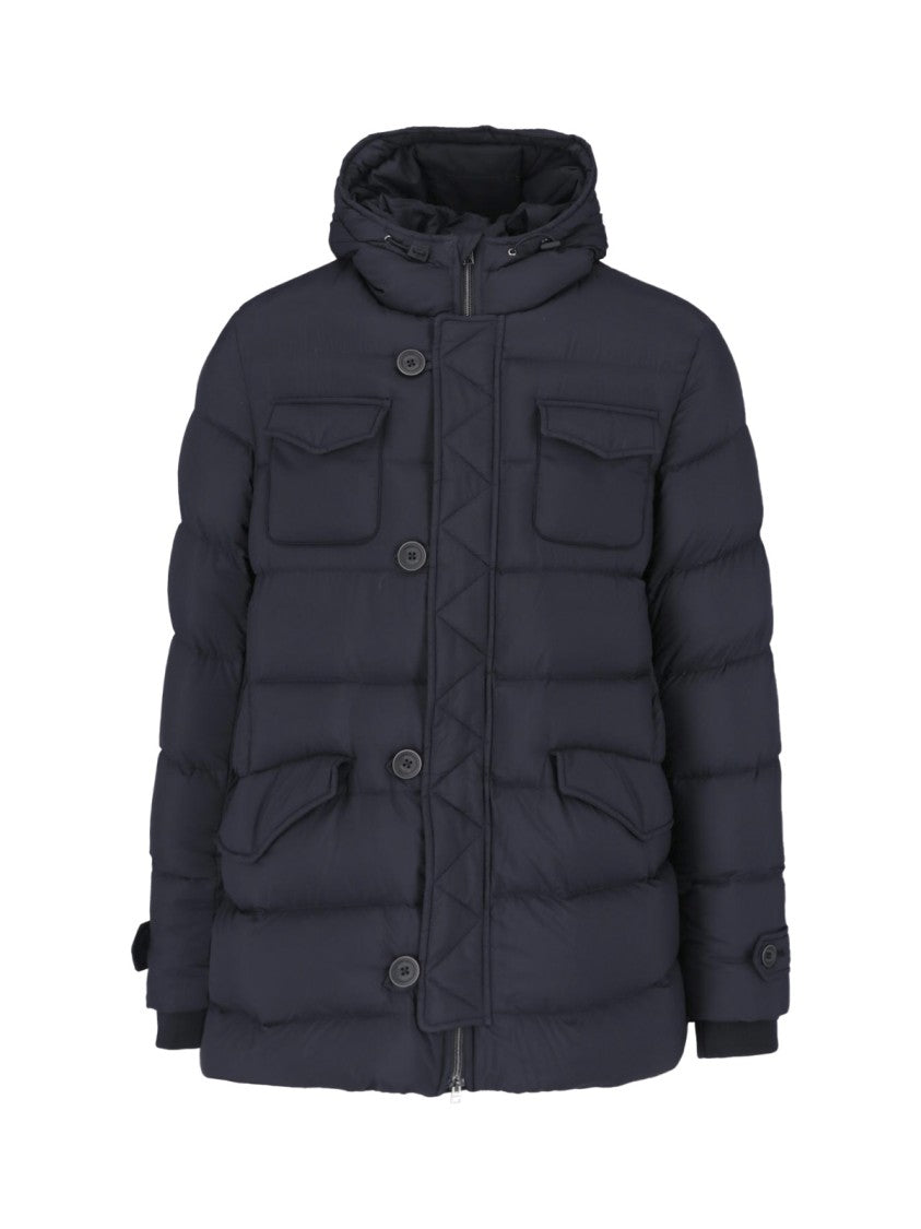 Herno Black L'eskimo Technical Fabric Down Jacket