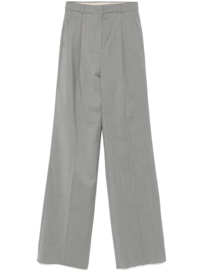 Max Mara Grey Wide-Leg Trousers