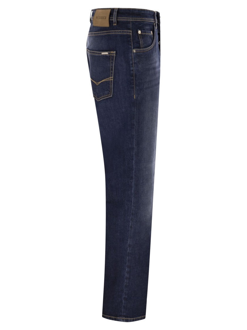 Peserico 5-Pocket Stretch Cotton Twill Denim