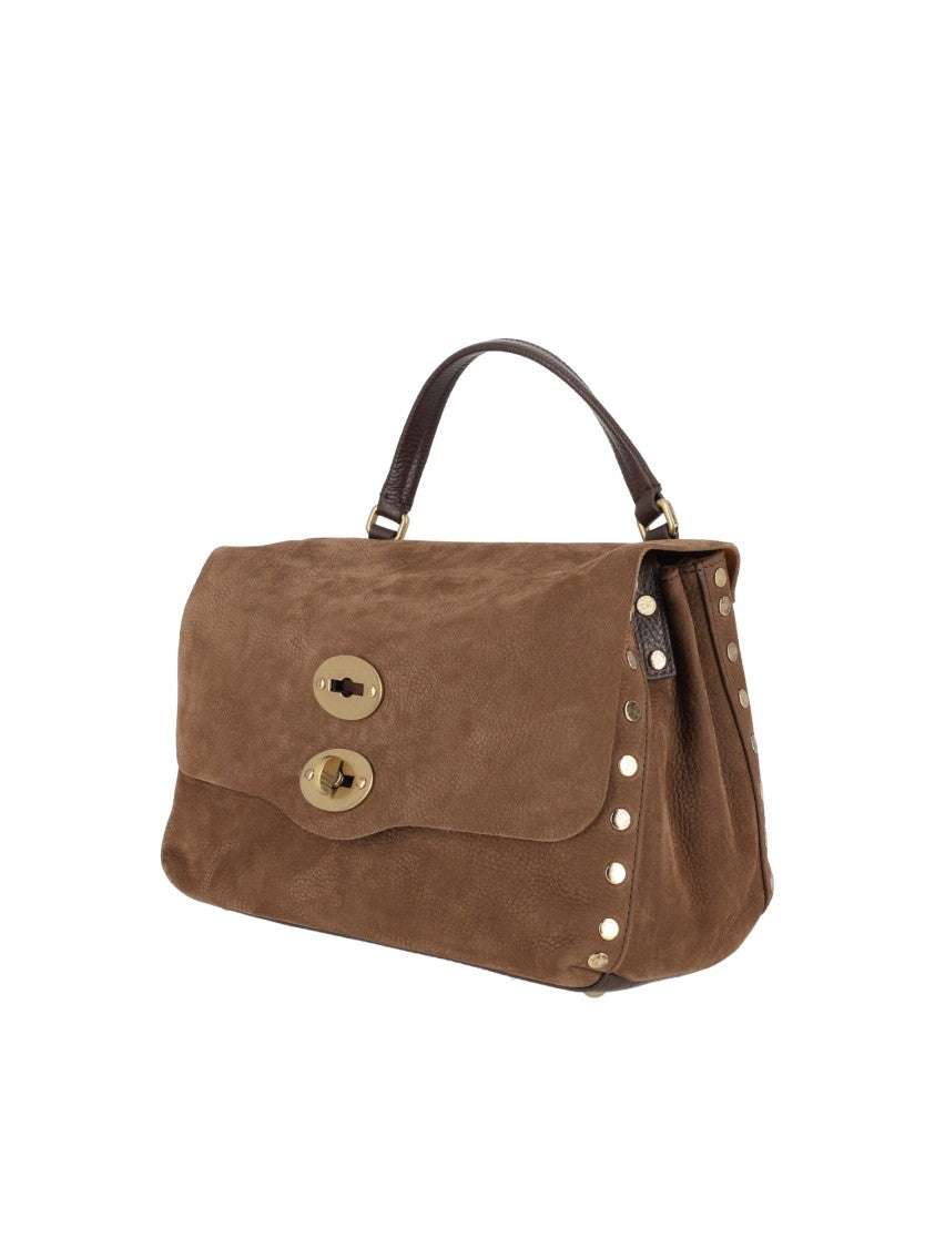 Zanellato Srl Brown Leather Postina Bag With Gold-Tone Hardware