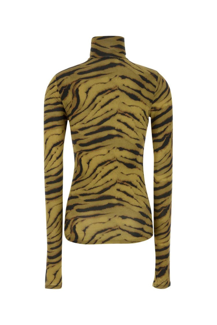 Ganni Printed Stretch Viscose Top